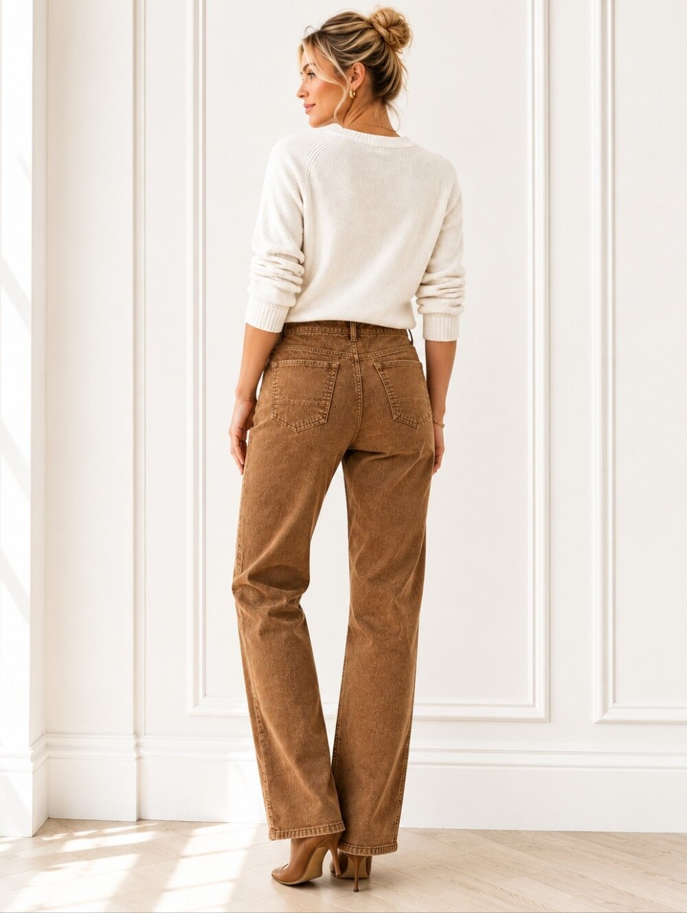 Lands' End Brown Bootcut Corduroy Pants Size 29 | Mid Rise Stretch - Picture 2 of 8